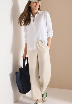 Wide Legs broek in Loose Fit van linnenmix