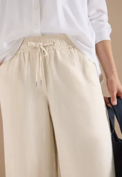 Wide Legs broek in Loose Fit van linnenmix