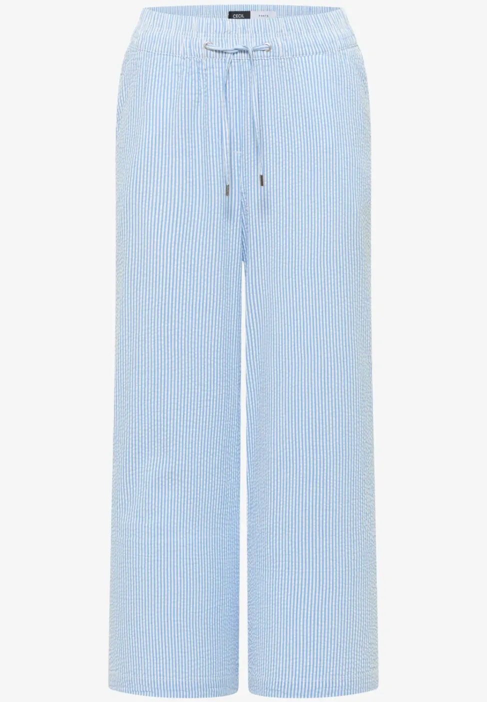 Wide Legs broek in seersucker kwaliteit