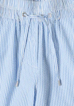 Wide Legs broek in seersucker kwaliteit