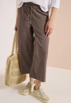 Wide Legs broek in seersucker kwaliteit
