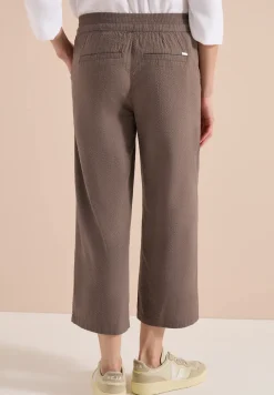 Wide Legs broek in seersucker kwaliteit