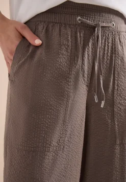 Wide Legs broek in seersucker kwaliteit