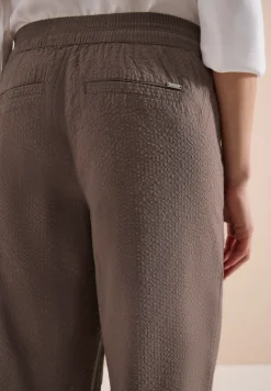 Wide Legs broek in seersucker kwaliteit