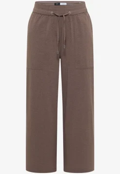 Wide Legs broek in seersucker kwaliteit