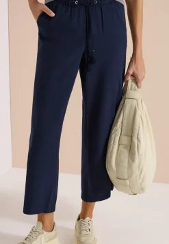 Wide Legs broek in seersucker kwaliteit