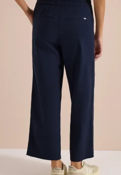 Wide Legs broek in seersucker kwaliteit