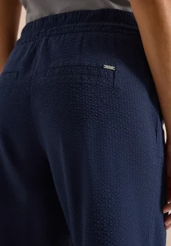 Wide Legs broek in seersucker kwaliteit