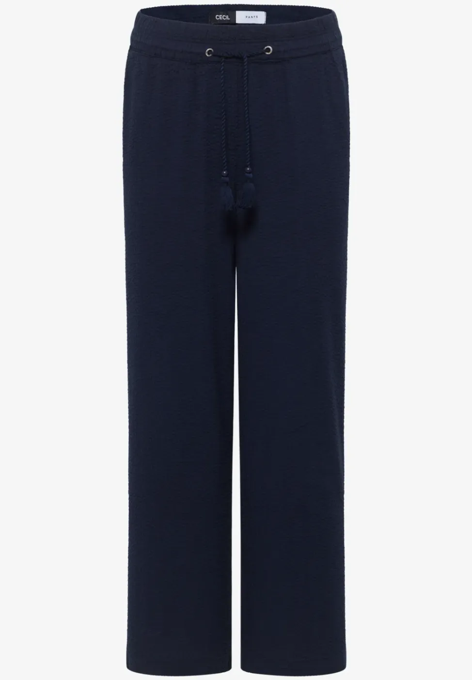 Wide Legs broek in seersucker kwaliteit