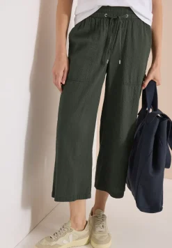 Wide Legs broek in seersucker kwaliteit