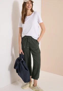 Wide Legs broek in seersucker kwaliteit