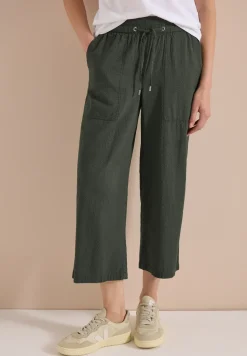 Wide Legs broek in seersucker kwaliteit