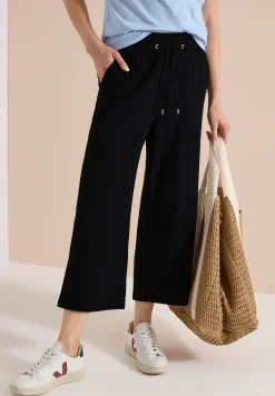 Wide Legs broek in seersucker kwaliteit