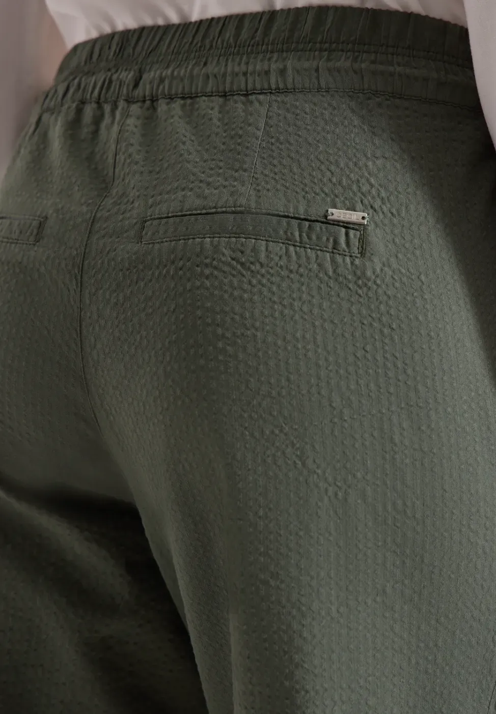 Wide Legs broek in seersucker kwaliteit