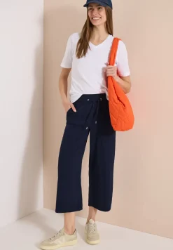 Wide Legs broek in seersucker kwaliteit