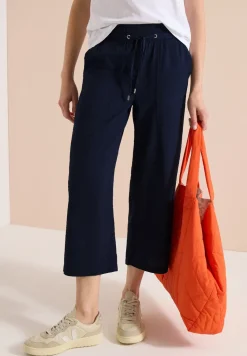 Wide Legs broek in seersucker kwaliteit