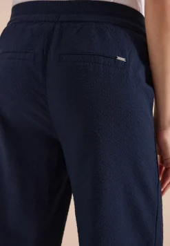 Wide Legs broek in seersucker kwaliteit