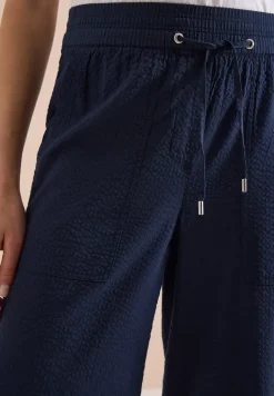 Wide Legs broek in seersucker kwaliteit