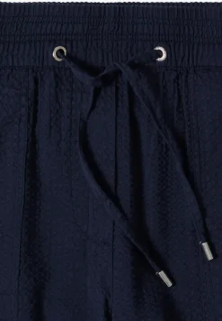 Wide Legs broek in seersucker kwaliteit