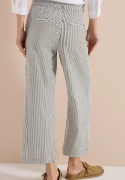 Wide Legs broek in seersucker kwaliteit