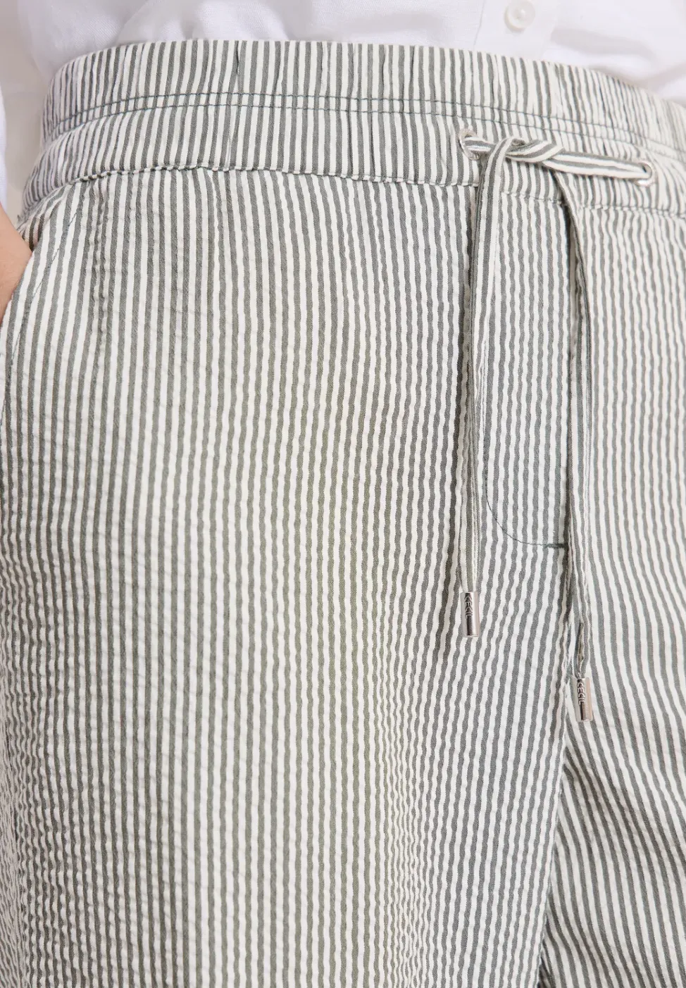 Wide Legs broek in seersucker kwaliteit