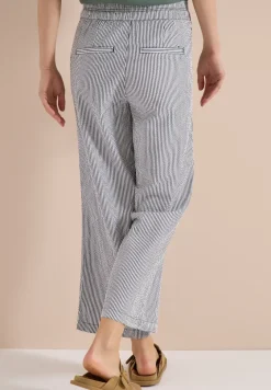 Wide Legs broek in seersucker kwaliteit