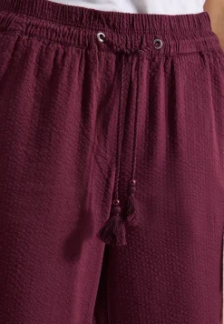 Wide Legs broek in seersucker kwaliteit