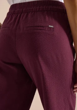 Wide Legs broek in seersucker kwaliteit