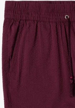 Wide Legs broek in seersucker kwaliteit
