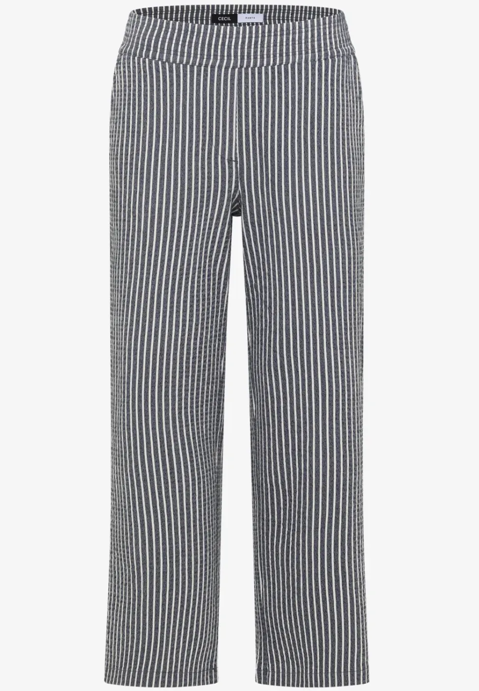 Wide Legs broek in seersucker stof