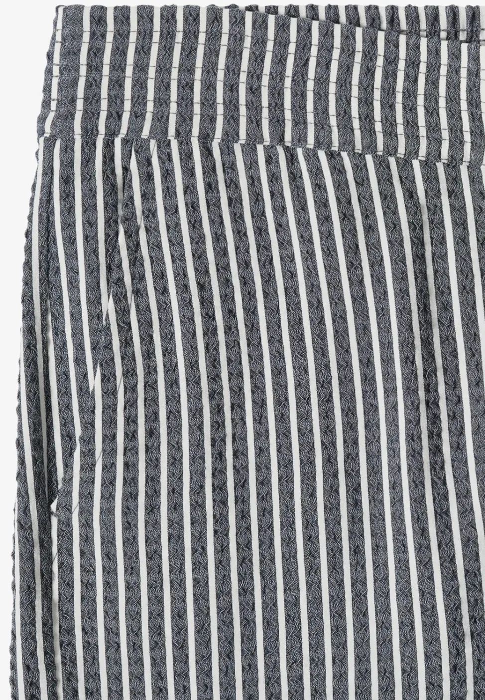 Wide Legs broek in seersucker stof