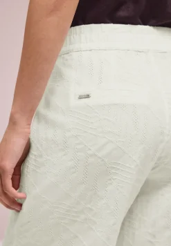 Wide Legs broek met borduurpatroon