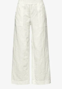 Wide Legs broek met borduurpatroon
