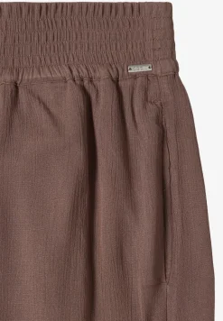 Wide Legs broek met crêpe structuur