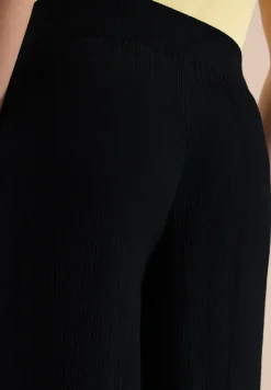Wide Legs broek met crêpe structuur