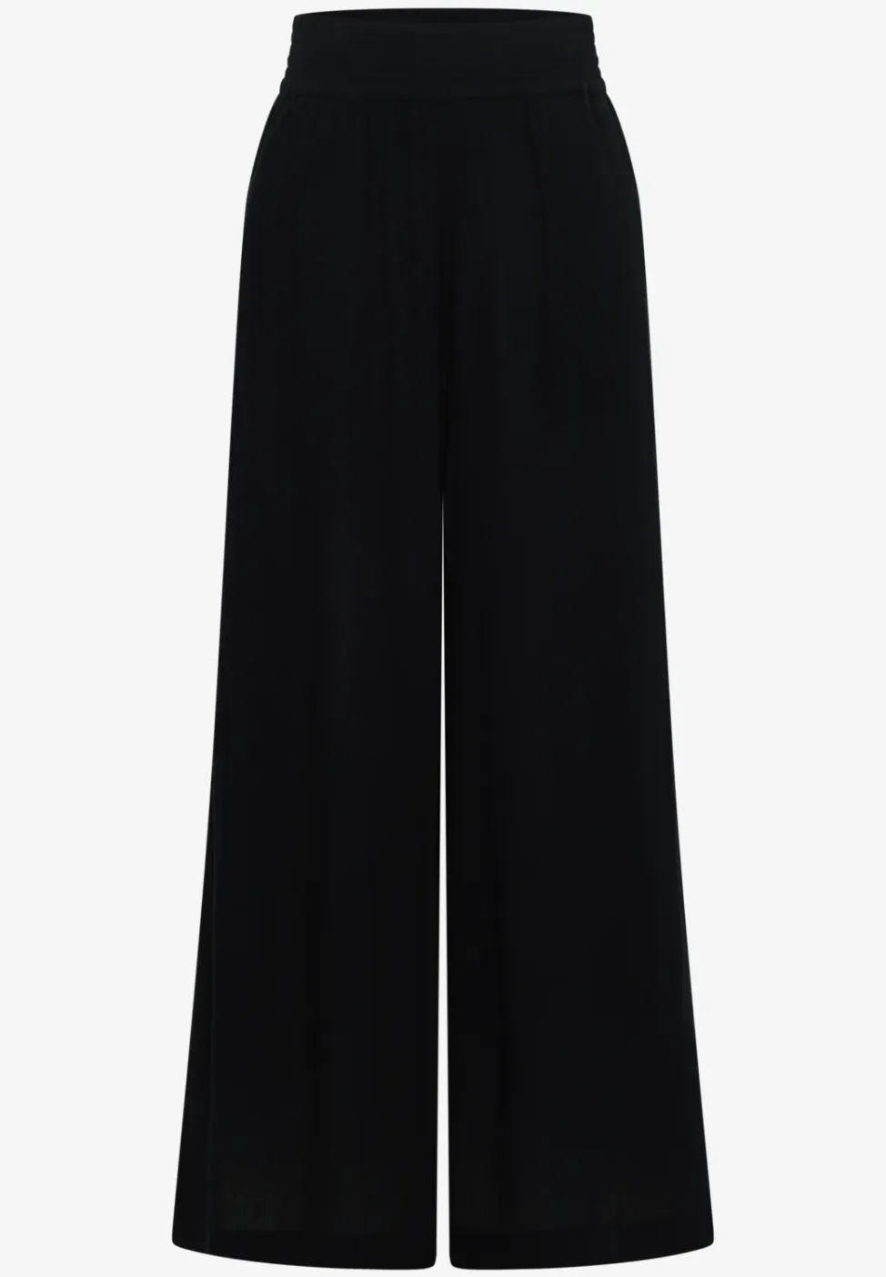 Wide Legs broek met crêpe structuur