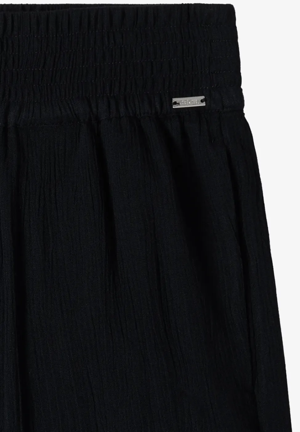 Wide Legs broek met crêpe structuur