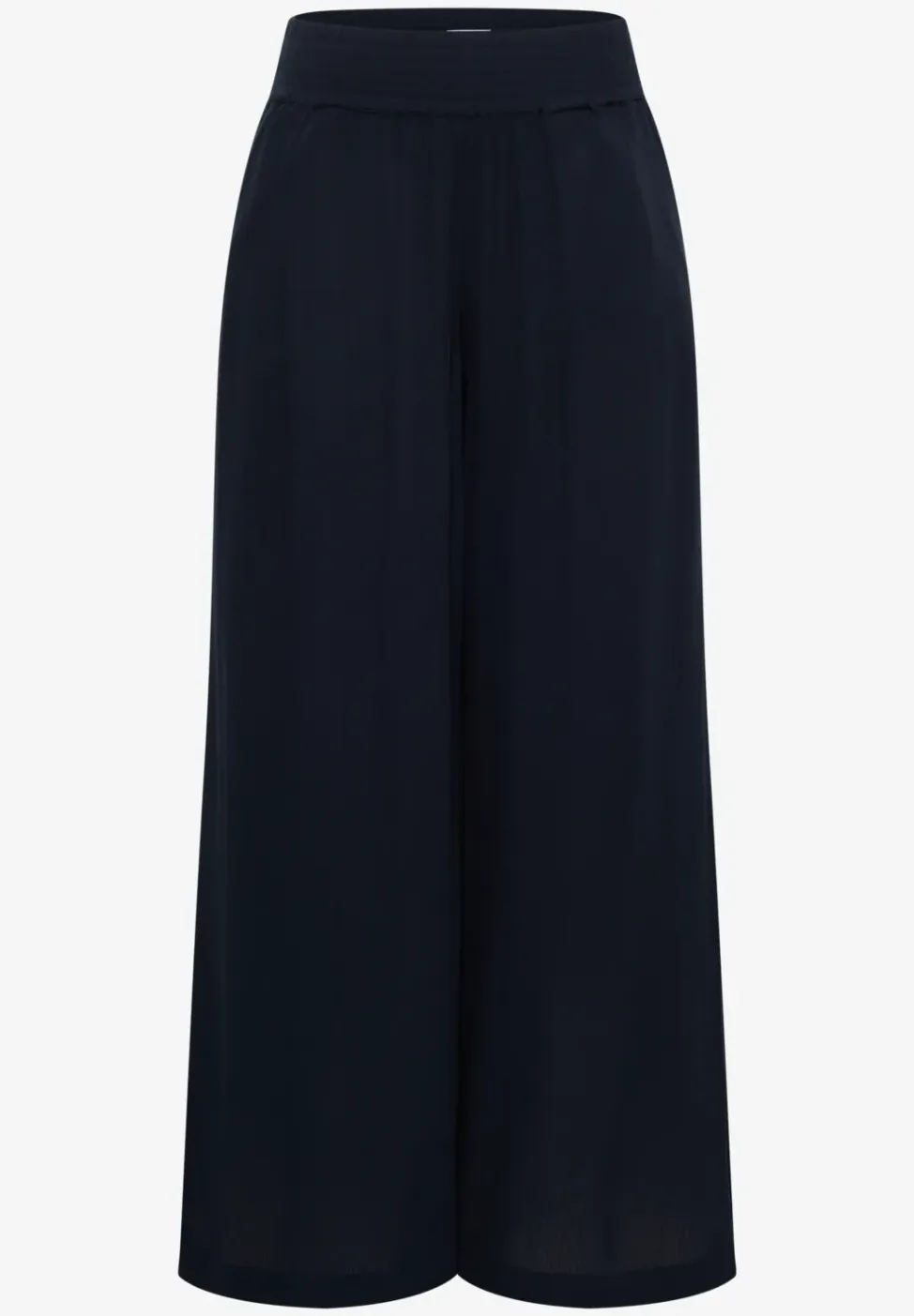 Wide Legs broek met crêpe structuur