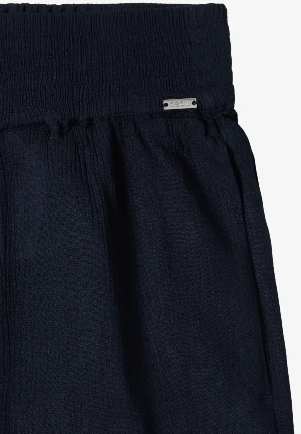 Wide Legs broek met crêpe structuur