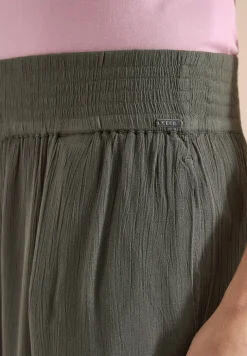 Wide Legs broek met crêpe structuur