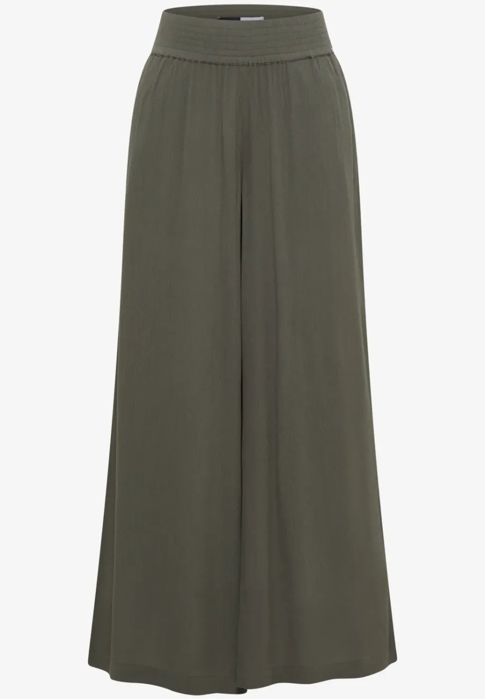 Wide Legs broek met crêpe structuur