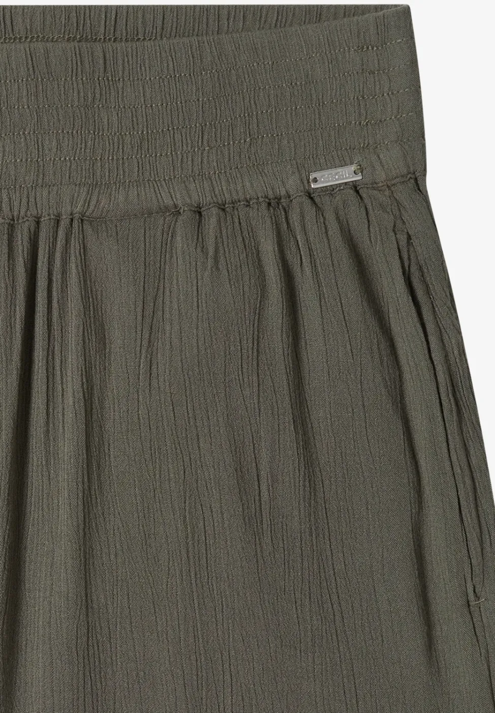 Wide Legs broek met crêpe structuur