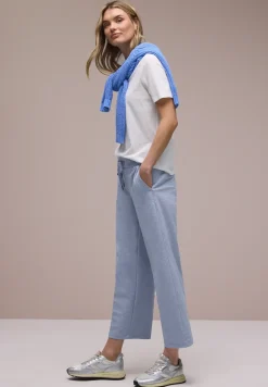 Wide Legs broek met elastische tailleband