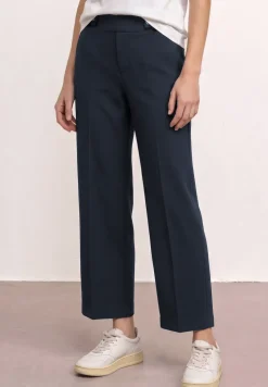 Wide Legs broek met knoopdetail