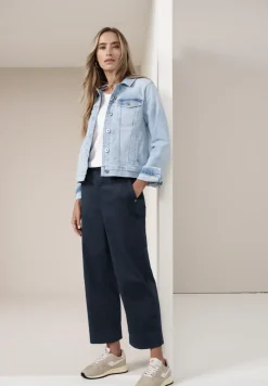 Wide Legs broek met knoopdetail