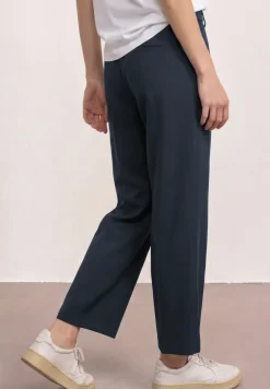 Wide Legs broek met knoopdetail