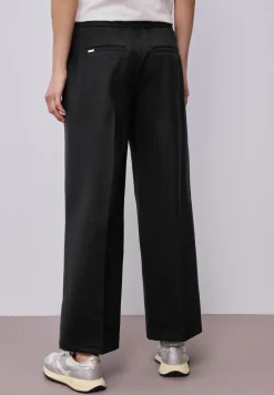 Wide Legs broek met knoopdetail
