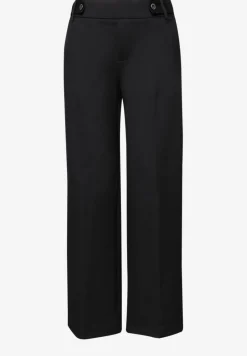 Wide Legs broek met knoopdetail