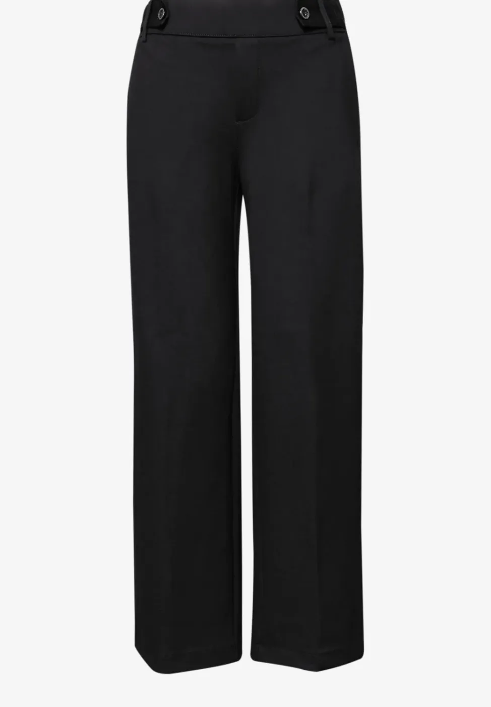 Wide Legs broek met knoopdetail