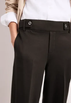 Wide Legs broek met knoopdetail
